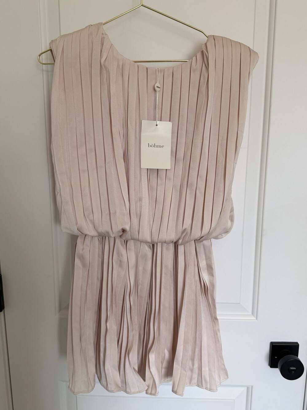 Böhme DO+BE Blush Pink Pleated Sleeveless Dress with Shorts